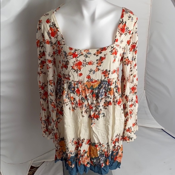 Free People Dresses & Skirts - Free People Modern Chinoiserie Tea Combo multicolor floral square neck dress